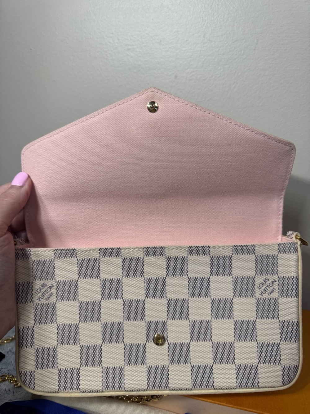 Louis Vuitton Damier Azur Pochette Félicie - LIKE NEW - FULL SET - Picture 8 of 16